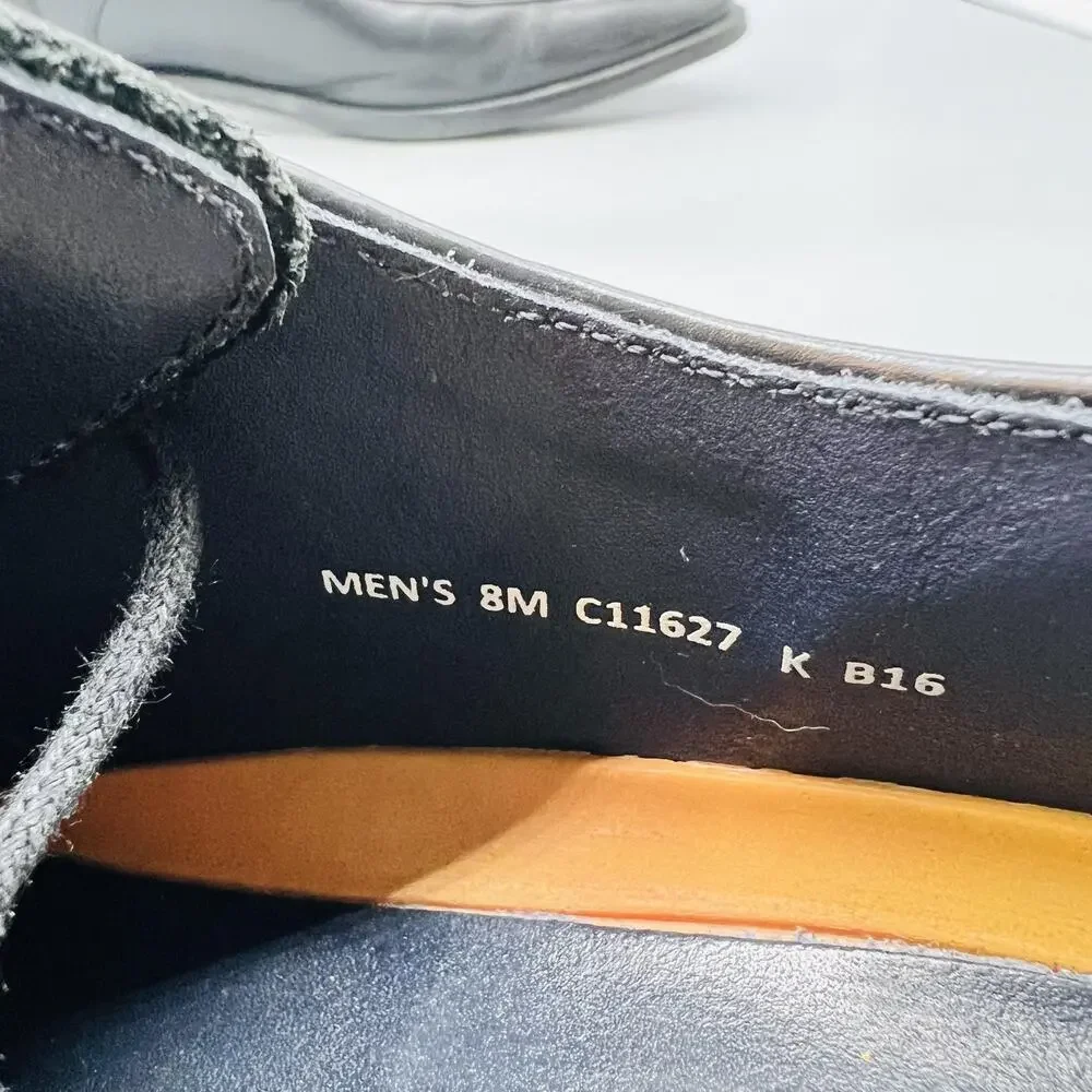 Cole Haan Shoes Mens 8 Black Leather Grand OS Derby Oxford Dress Almond Toe